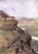 Edgar Degas Landscape with Rocky Cliffs France oil painting artist